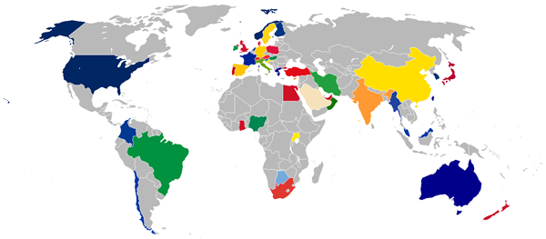 Map of ARCOM delegates